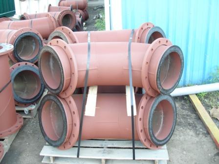 Basalt Lined Elbows with primer paint finish