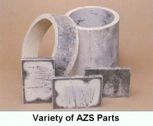 Variety of AZS parts