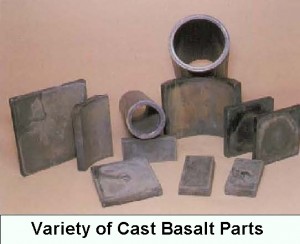 Variety of basalt parts